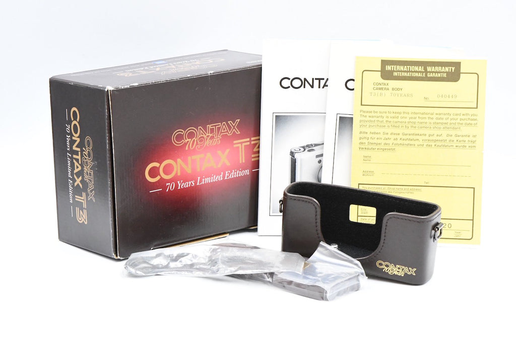 CONTAX T3 Titanium Black 70th Annoversary Limited Edition SN. 040449