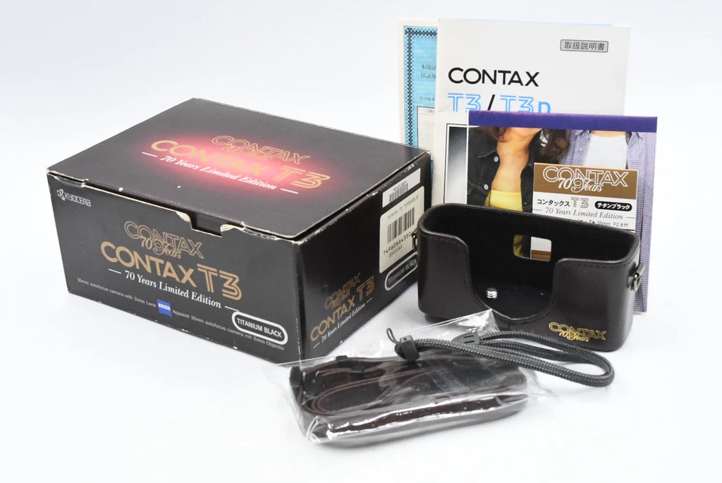 CONTAX T3 Titamium Black 70th Anniversary Early Model SN. 040166