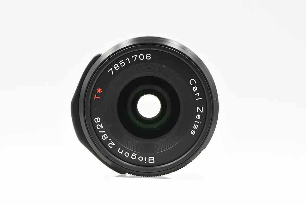 CONTAX CarlZeiss Biogon 28mm F2.8 ブラック CONTAX Carl Zeiss Biogon 28mm F2.8 T* (G) Black SN. 7851706