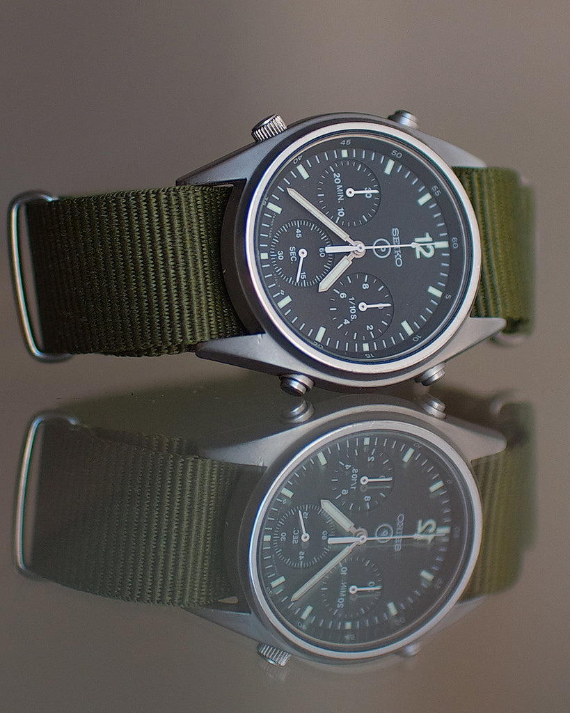 SEIKO Chronograph ROYAL AIR FORCE ISSUED Gen 1 Military Ref. 7A28-7120 1980s