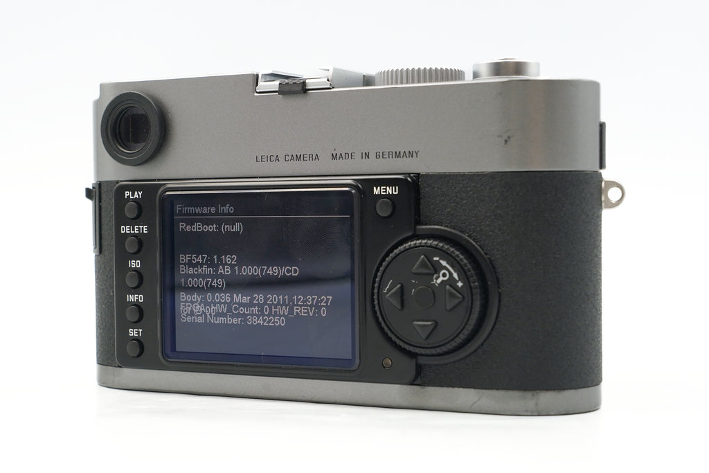 Leica M9 Steel Grey (sensor glass-replaced serviced) SN. 3842250
