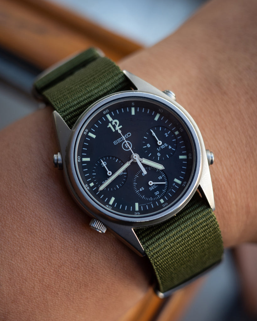 SEIKO Chronograph ROYAL AIR FORCE ISSUED Gen 1 Military Ref. 7A28-7120 1980s