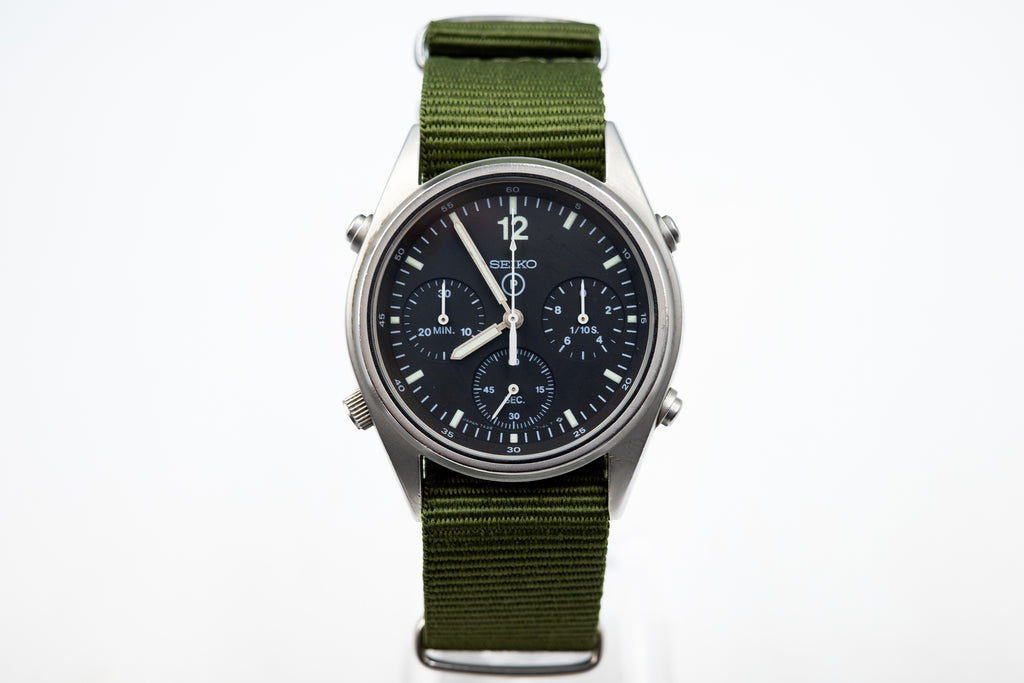 SEIKO Chronograph ROYAL AIR FORCE ISSUED Gen 1 Military Ref. 7A28-7120 1980s